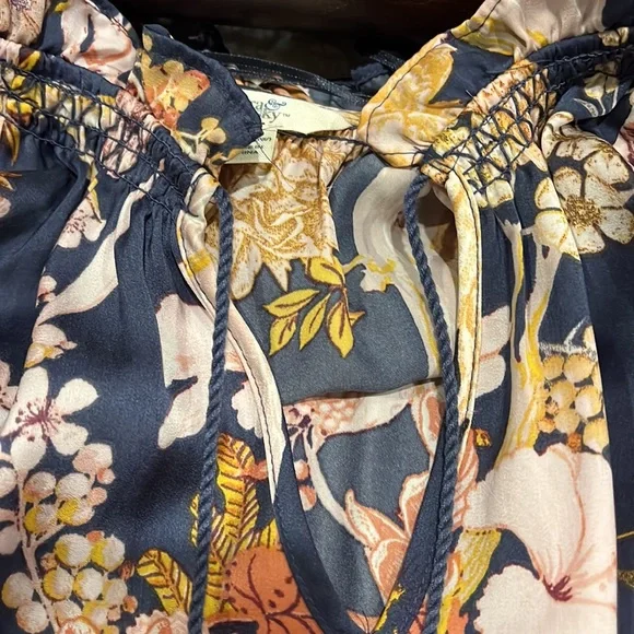 Terra & Sky Plus Size Navy Peasant Midi Dress size 4x NWT - Picture 8 of 12